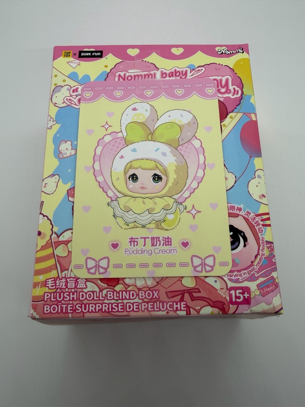 Nommi Baby Sweetheart Bunny Confirmed Pudding Cream Plush Doll Figure